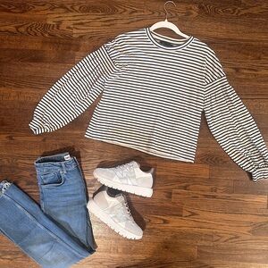 Banana Republic Striped Long Sleeve Top